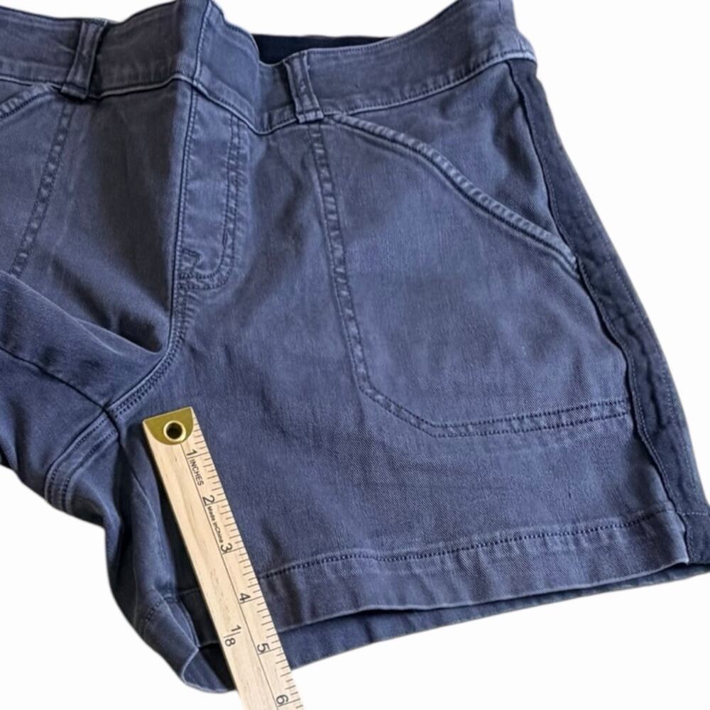 Spanx Shorts Women's Size Medium Blue Pull On Twill Chino Shorts - Picture 6 of 8